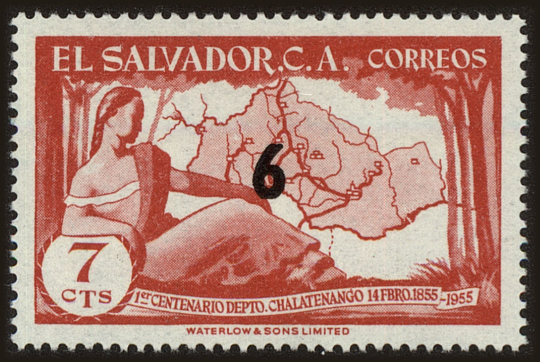 Front view of Salvador, El 694 collectors stamp