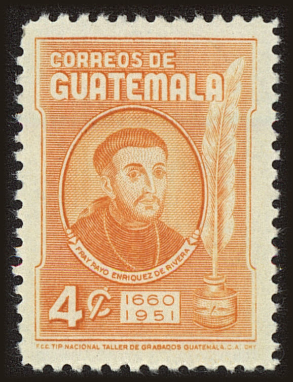 Front view of Guatemala 346 collectors stamp