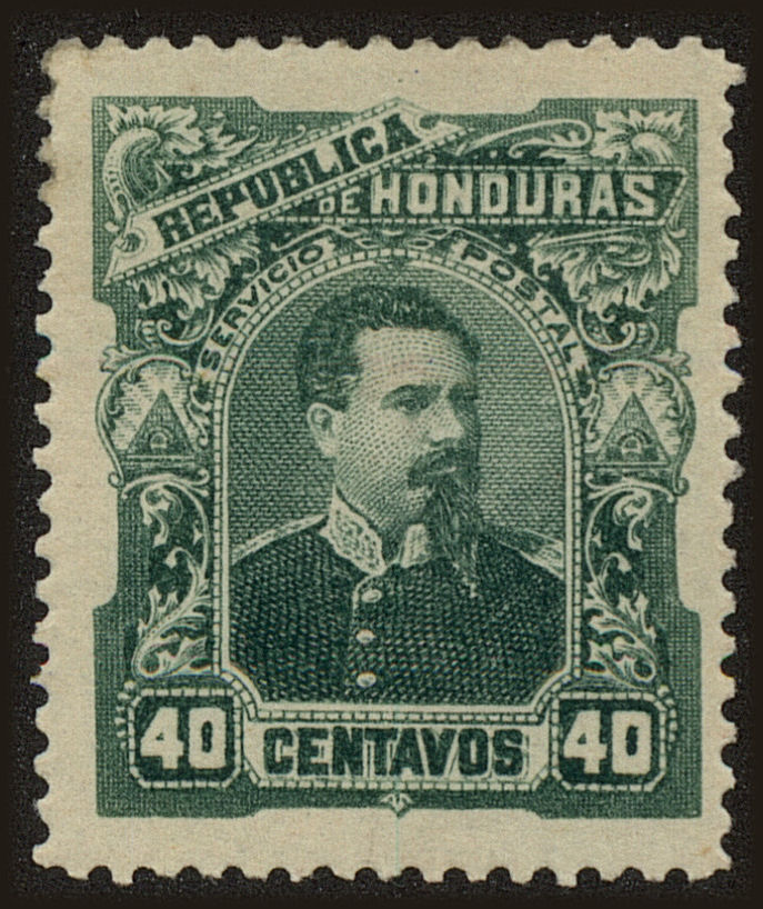 Front view of Honduras 58 collectors stamp