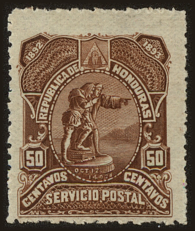 Front view of Honduras 73 collectors stamp