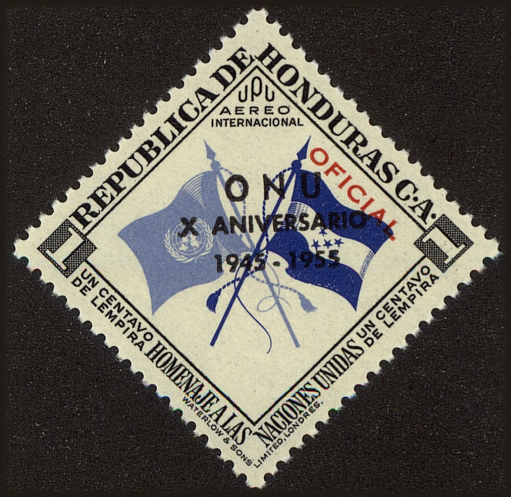 Front view of Honduras C241 collectors stamp