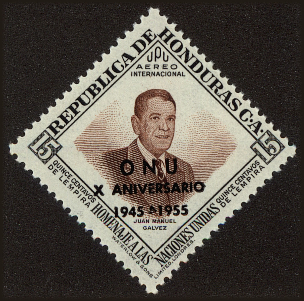 Front view of Honduras C245 collectors stamp