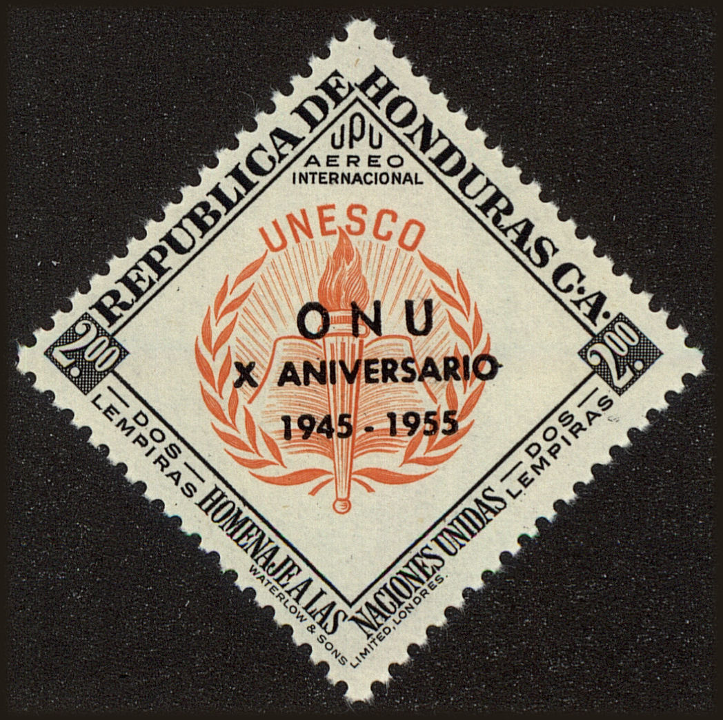 Front view of Honduras C248 collectors stamp