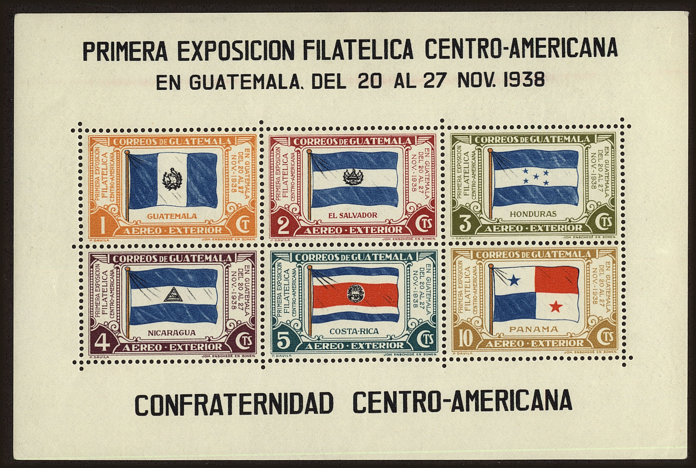 Front view of Guatemala C99 collectors stamp
