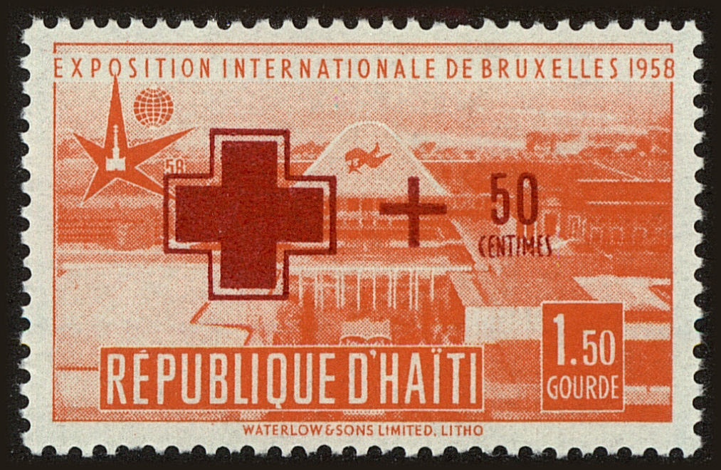 Front view of Haiti B3 collectors stamp