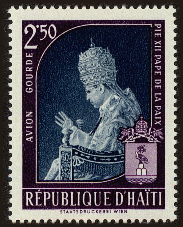 Front view of Haiti C141 collectors stamp