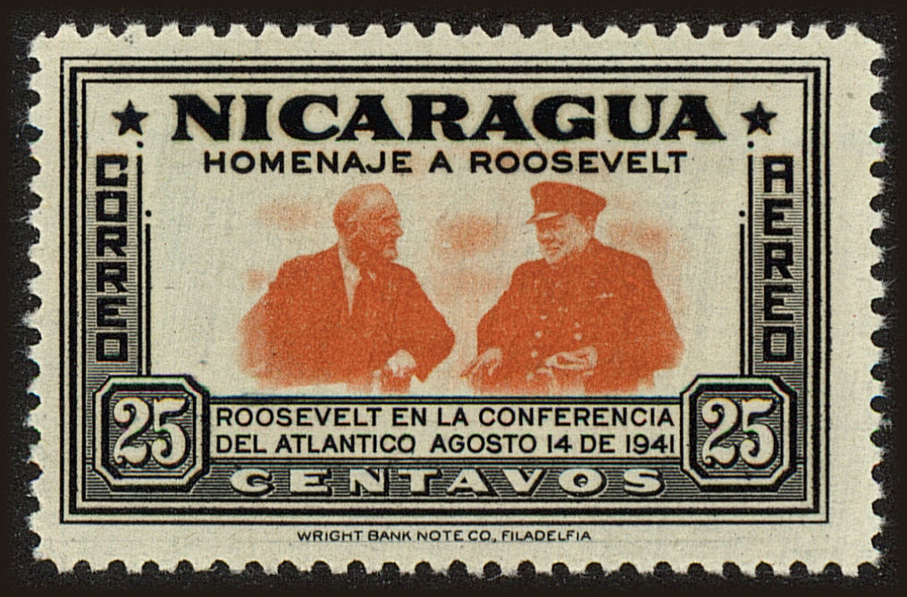 Front view of Nicaragua C272 collectors stamp