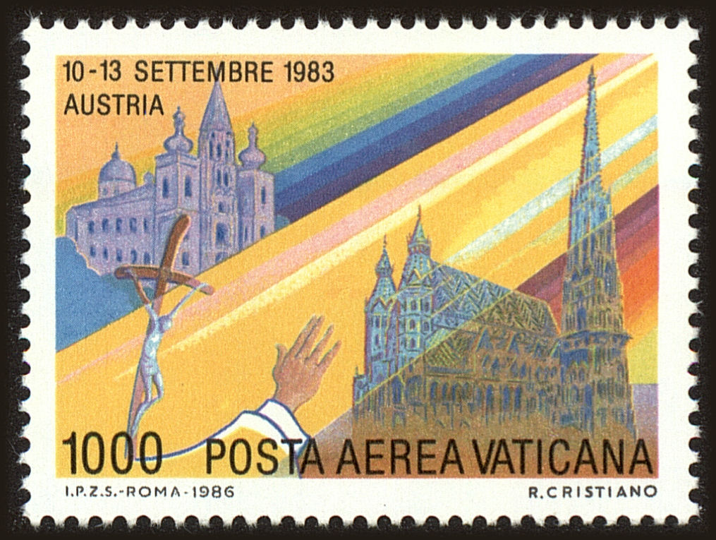 Front view of Vatican City C78 collectors stamp