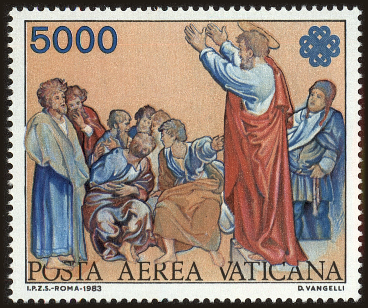 Front view of Vatican City C74 collectors stamp