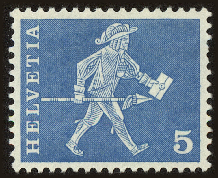 Front view of Switzerland 382 collectors stamp