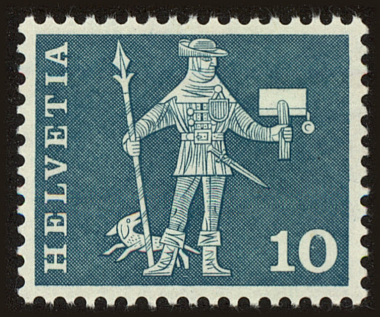 Front view of Switzerland 383 collectors stamp