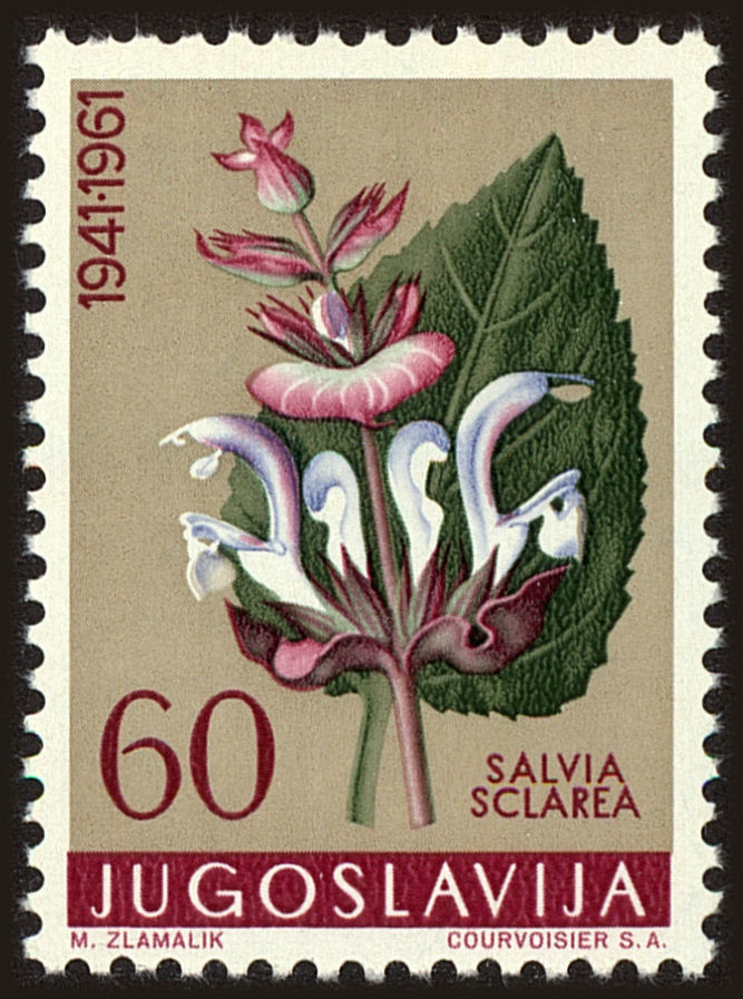 Front view of Kingdom of Yugoslavia 603 collectors stamp