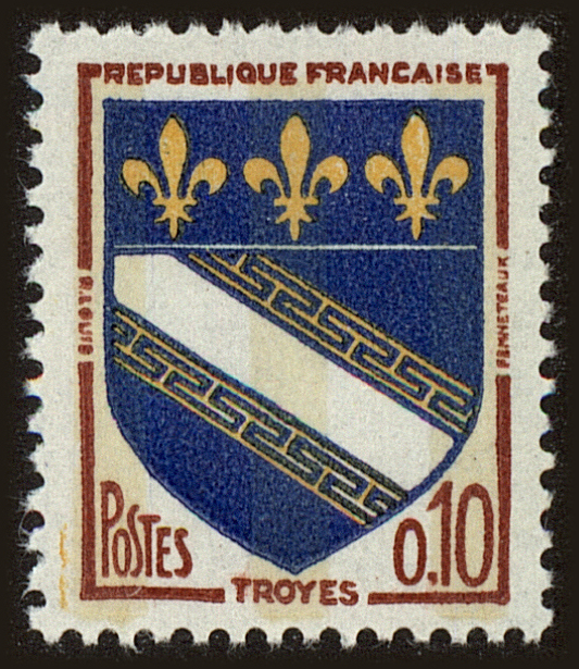 Front view of France 1041 collectors stamp