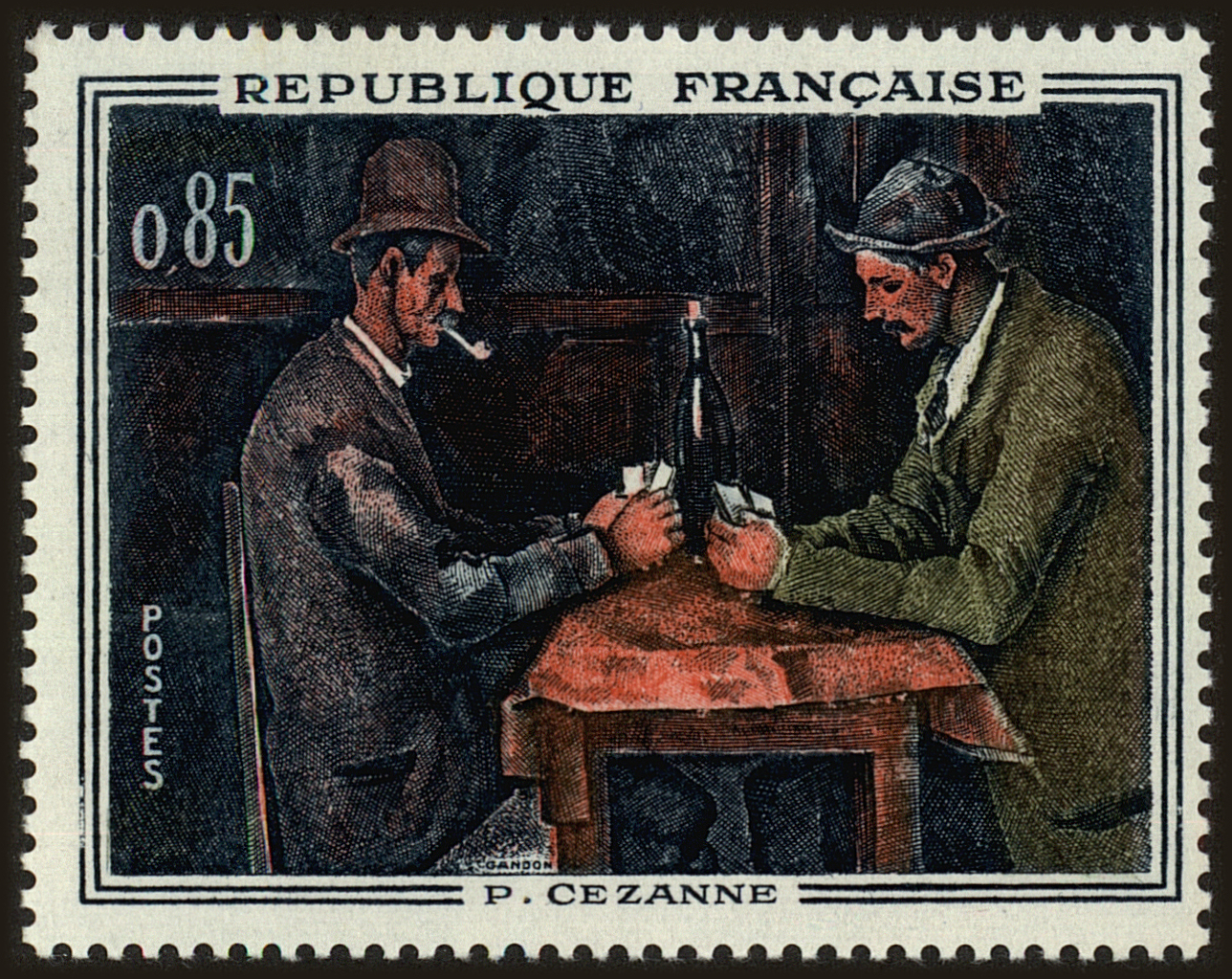 Front view of France 1016 collectors stamp