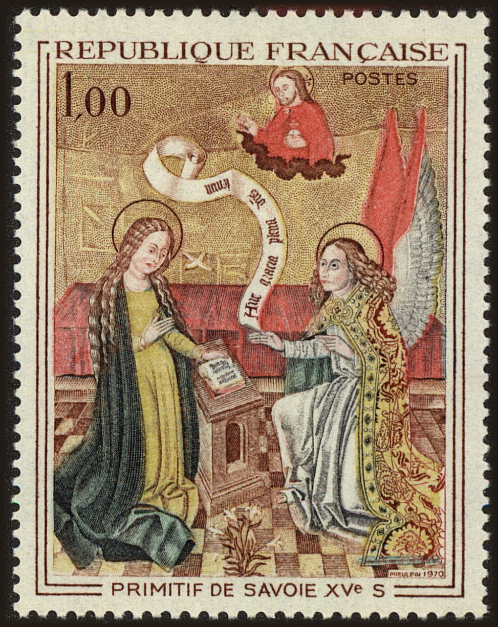 Front view of France 1273 collectors stamp