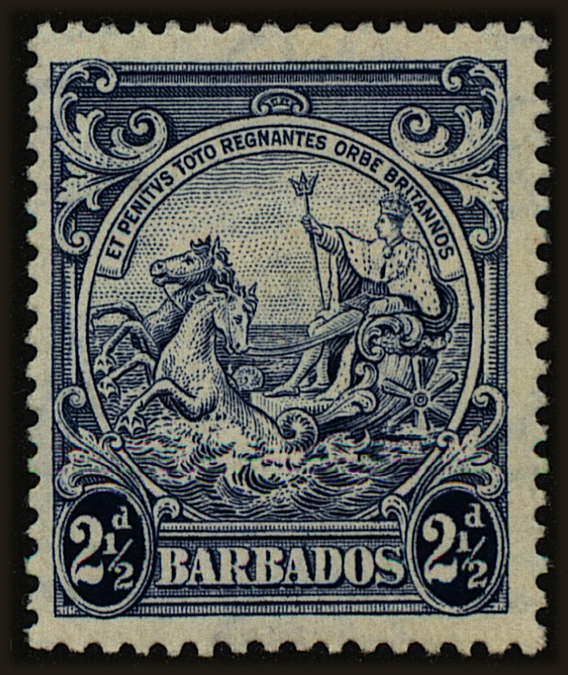 Front view of Barbados 196 collectors stamp