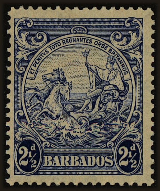 Front view of Barbados 196 collectors stamp