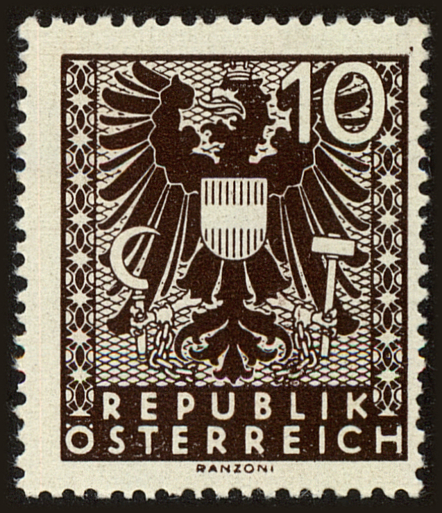 Front view of Austria 437 collectors stamp