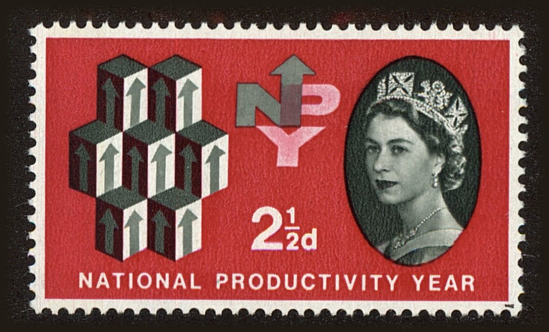 Front view of Great Britain 387p collectors stamp