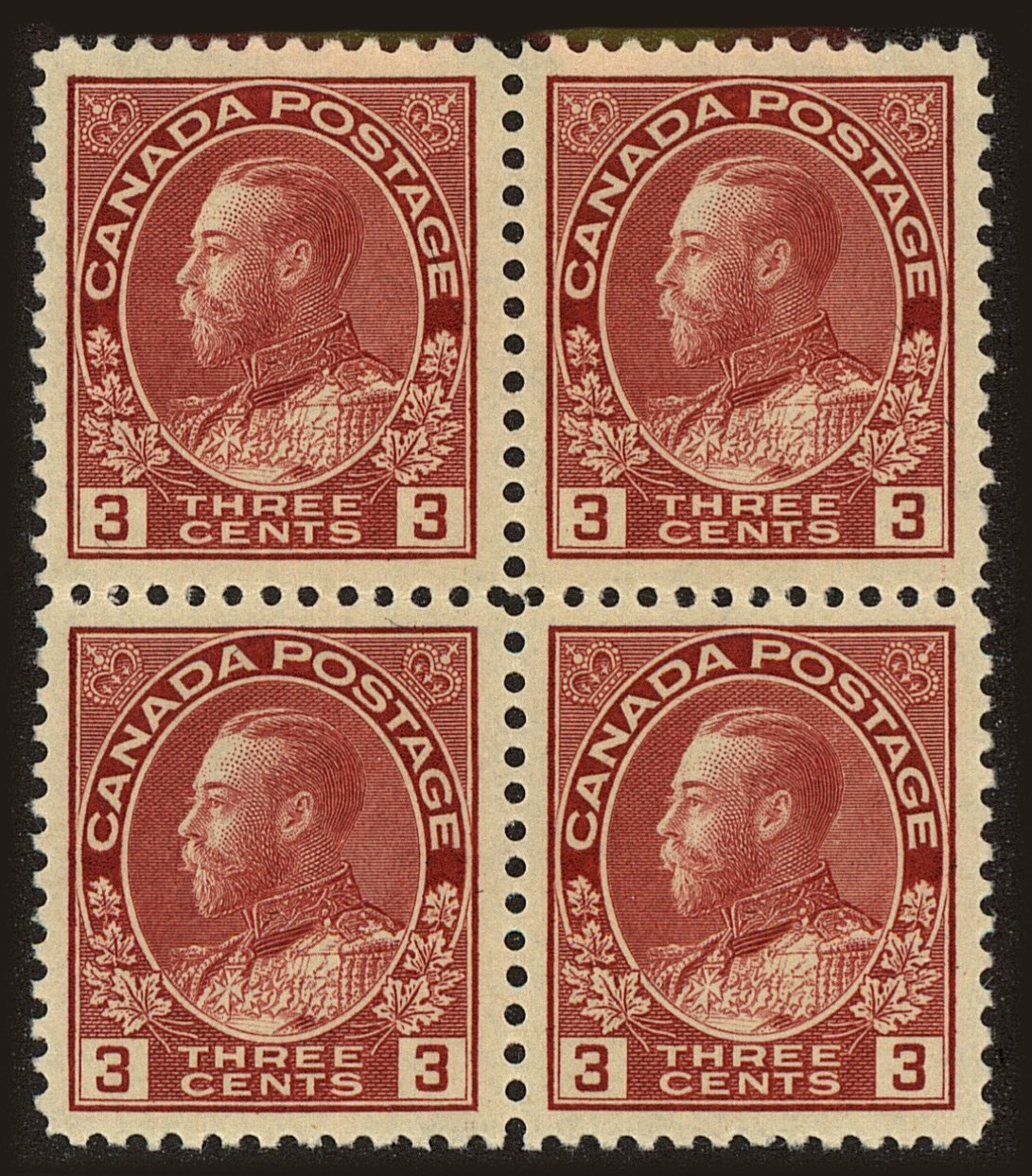 Front view of Canada 109 collectors stamp