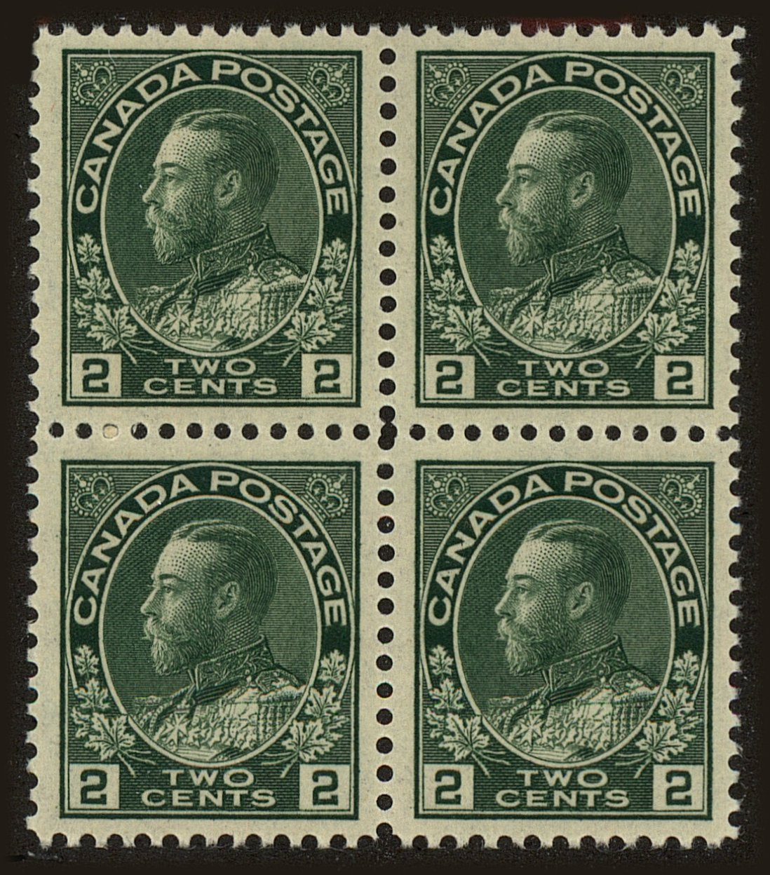 Front view of Canada 107 collectors stamp