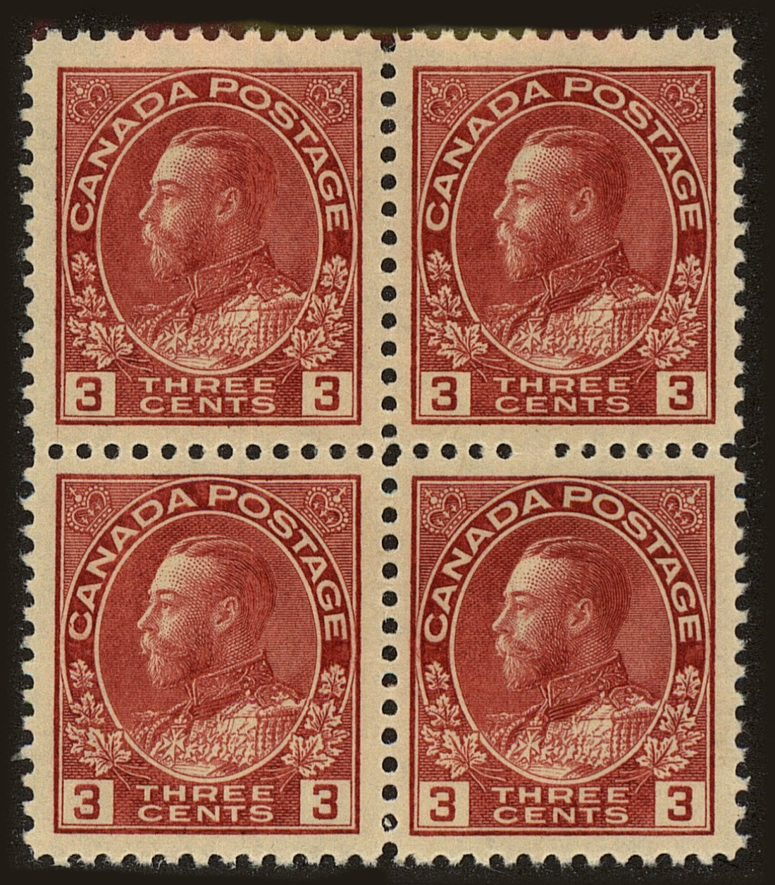 Front view of Canada 109 collectors stamp