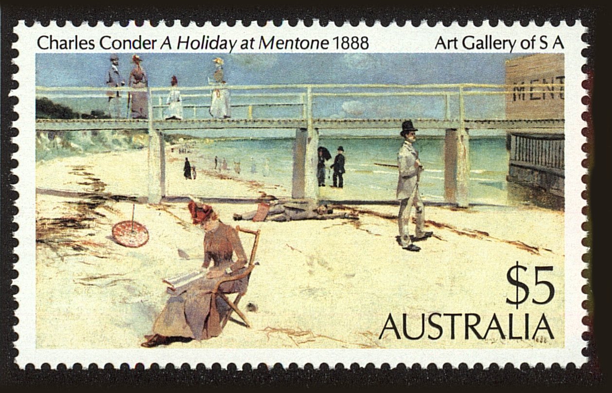 Front view of Australia 578 collectors stamp