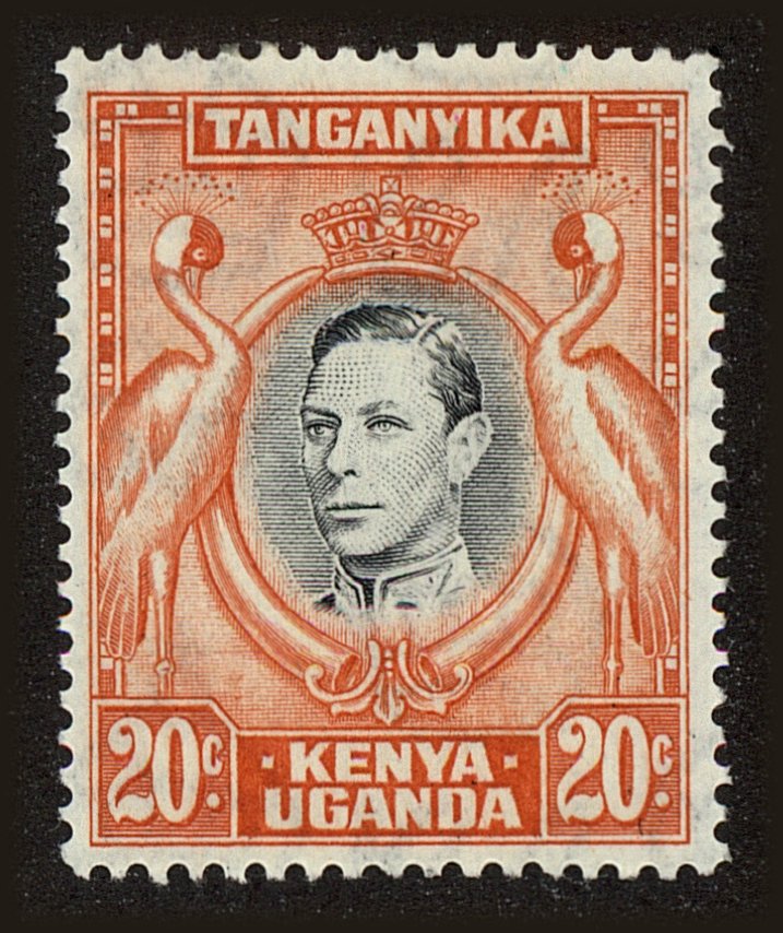 Front view of Kenya, Uganda, Tanganyika 74 collectors stamp