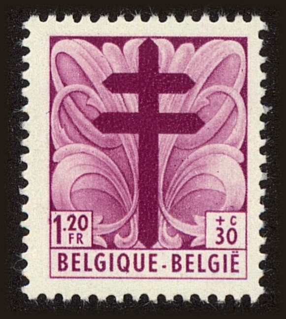 Front view of Belgium B463 collectors stamp