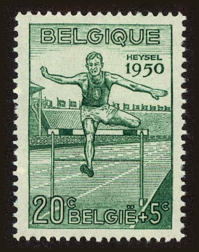 Front view of Belgium B480 collectors stamp