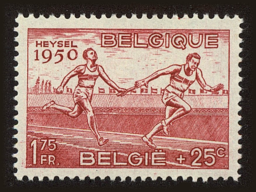 Front view of Belgium B482 collectors stamp
