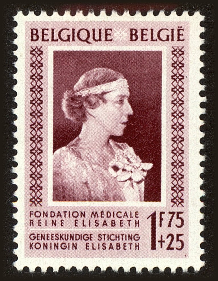 Front view of Belgium B499 collectors stamp