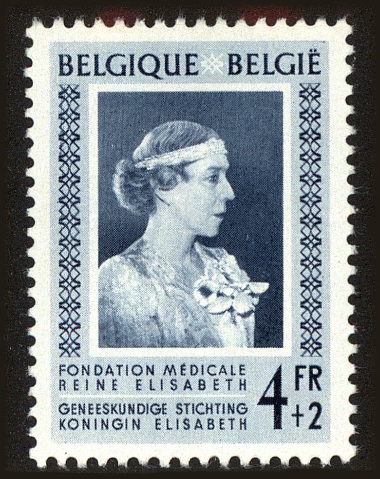 Front view of Belgium B501 collectors stamp