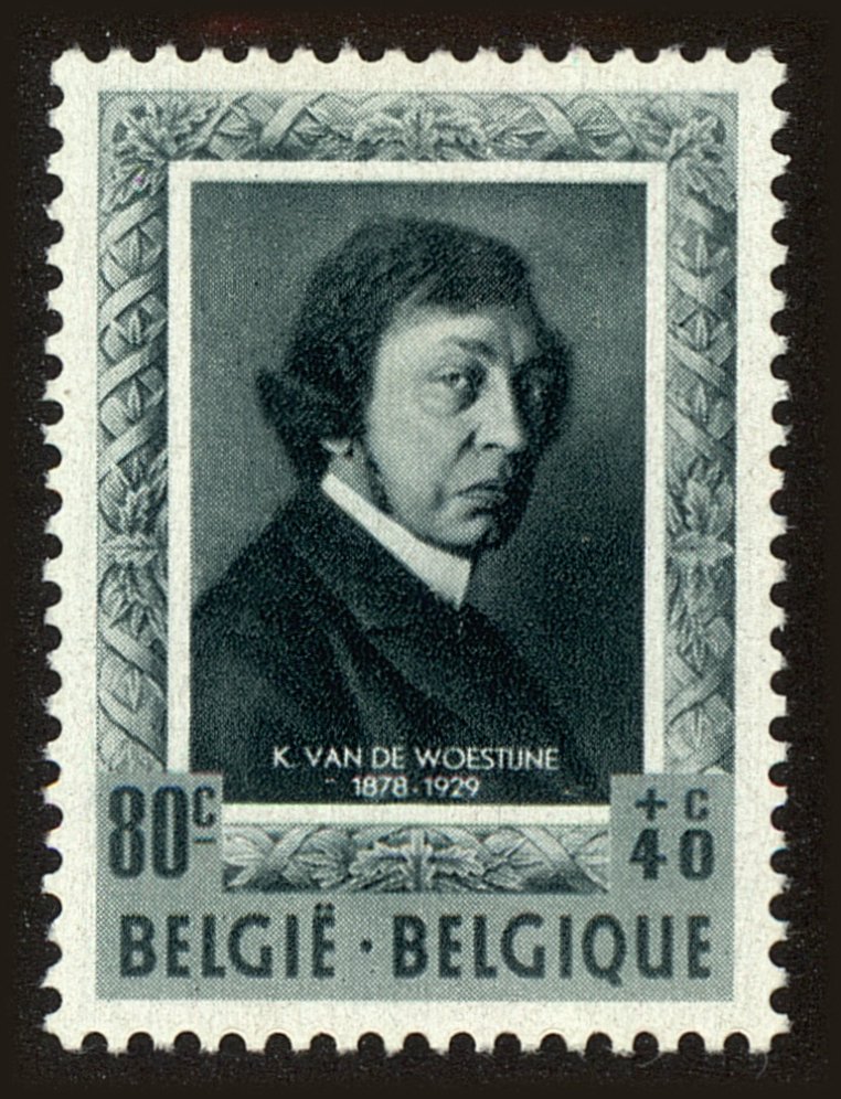 Front view of Belgium B516 collectors stamp