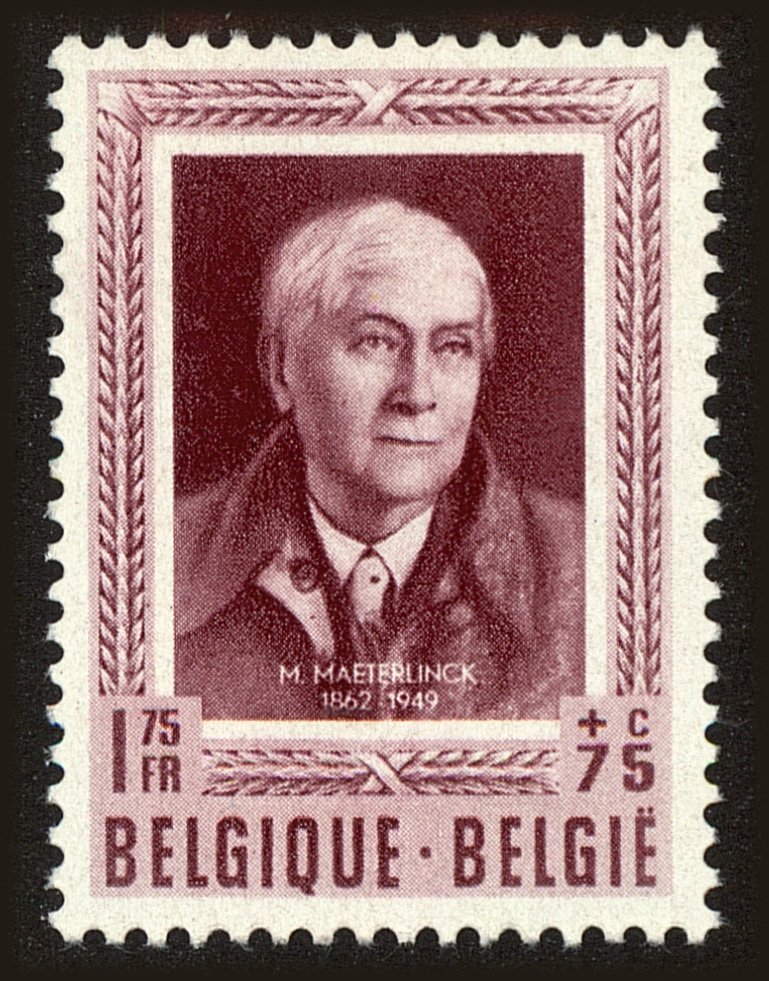 Front view of Belgium B518 collectors stamp