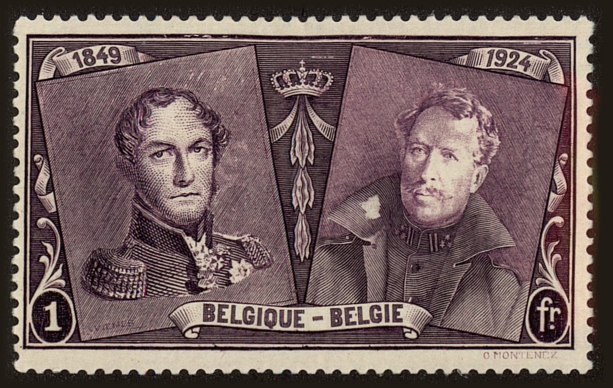 Front view of Belgium 181 collectors stamp