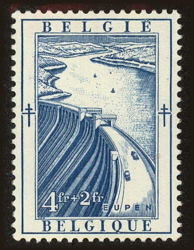 Front view of Belgium B529 collectors stamp