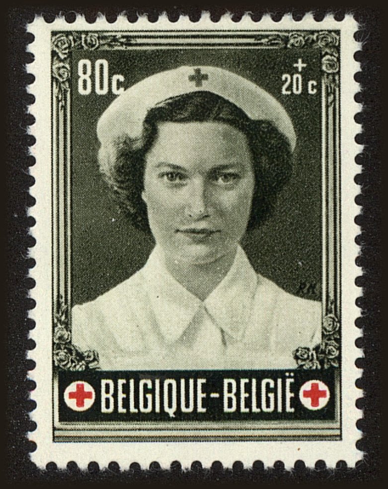 Front view of Belgium B532 collectors stamp