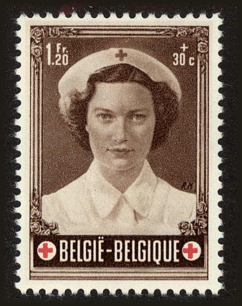 Front view of Belgium B533 collectors stamp
