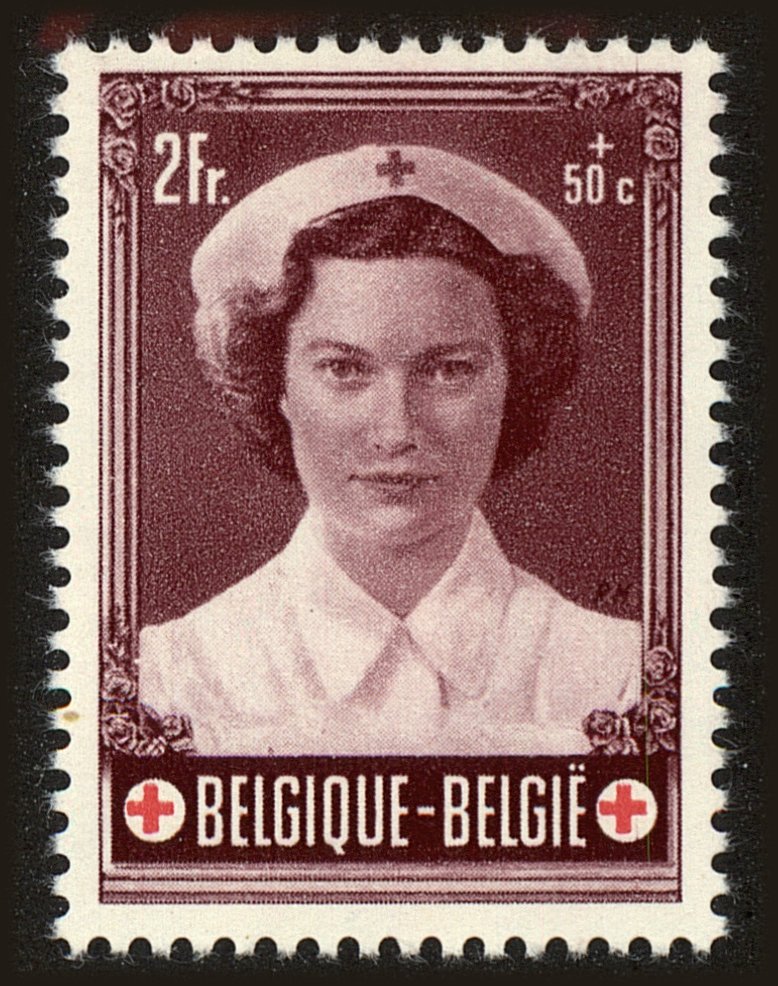Front view of Belgium B534 collectors stamp