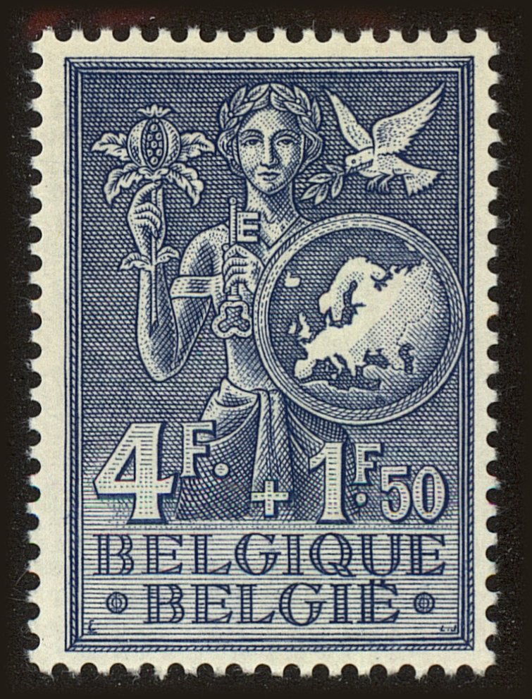 Front view of Belgium B546 collectors stamp