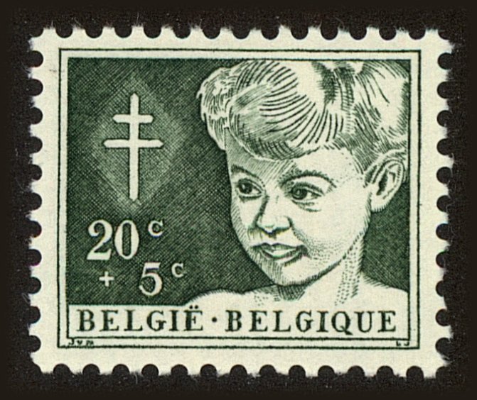 Front view of Belgium B567 collectors stamp