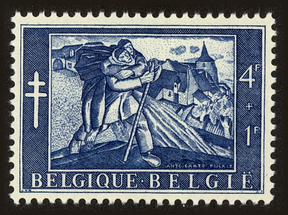 Front view of Belgium B572 collectors stamp