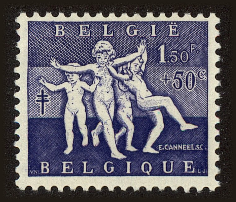 Front view of Belgium B582 collectors stamp
