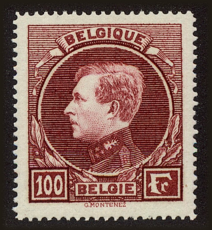 Front view of Belgium 215a collectors stamp