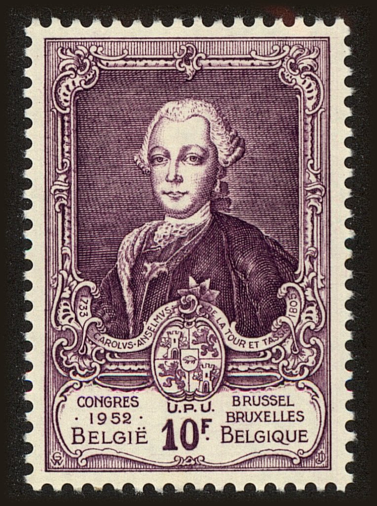 Front view of Belgium 444 collectors stamp