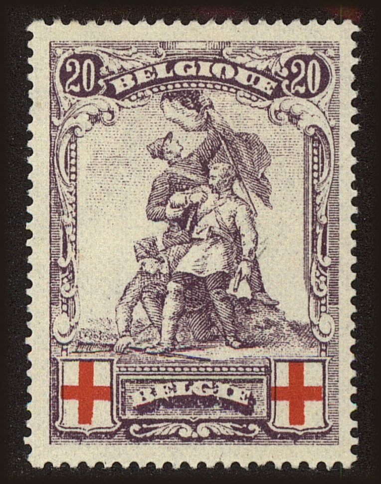 Front view of Belgium B30 collectors stamp