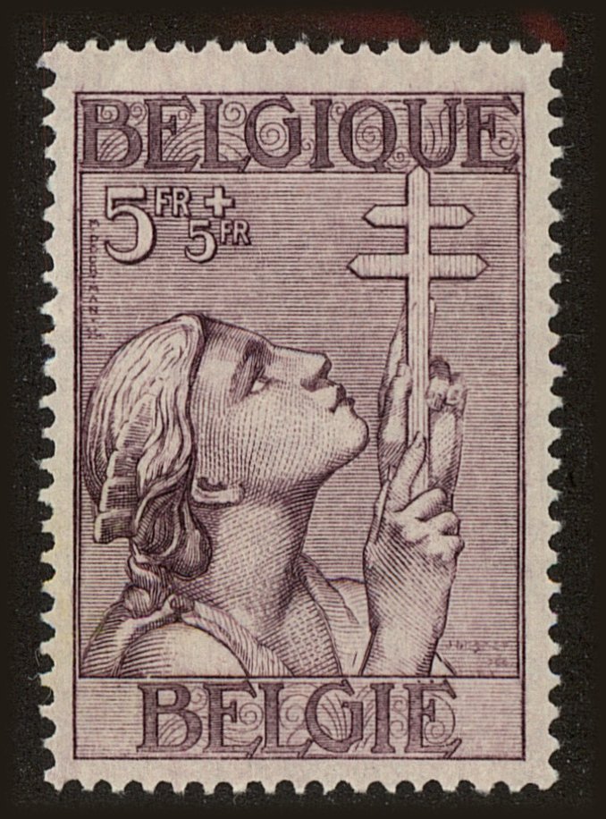 Front view of Belgium B150 collectors stamp
