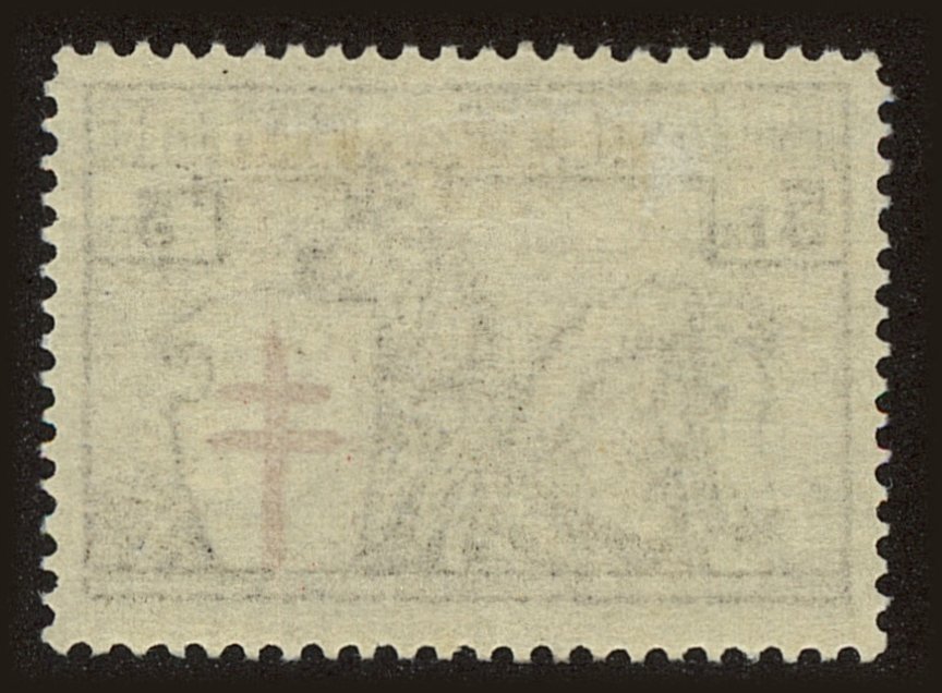 Back view of Belgium BScott #162 stamp