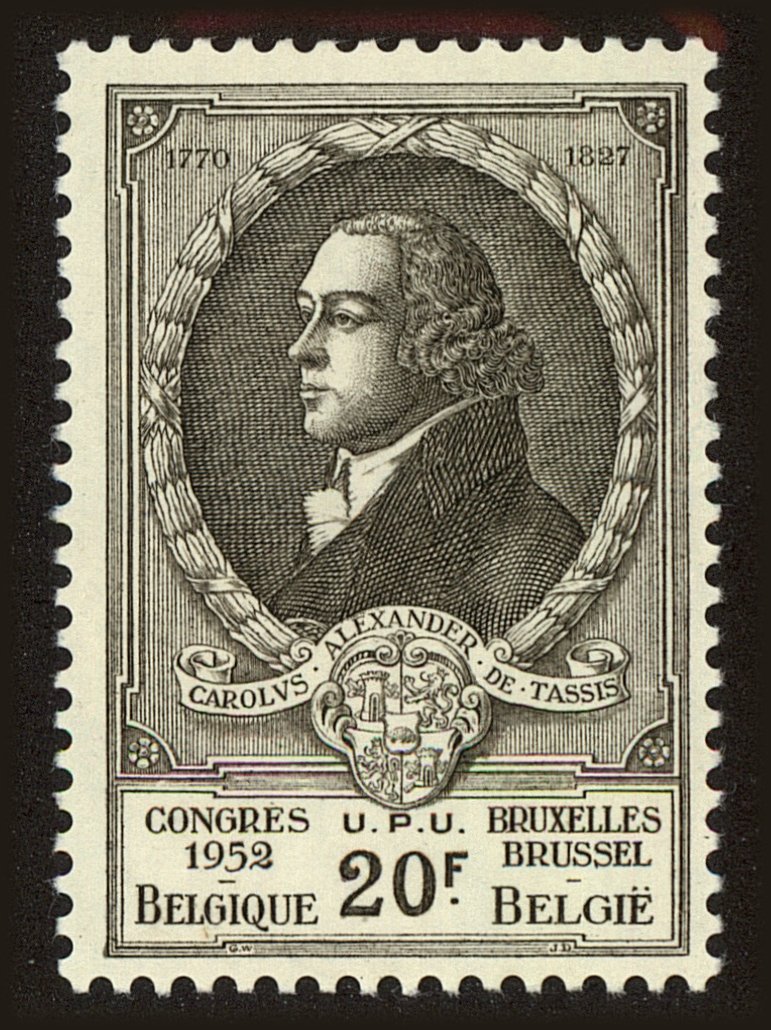 Front view of Belgium 445 collectors stamp